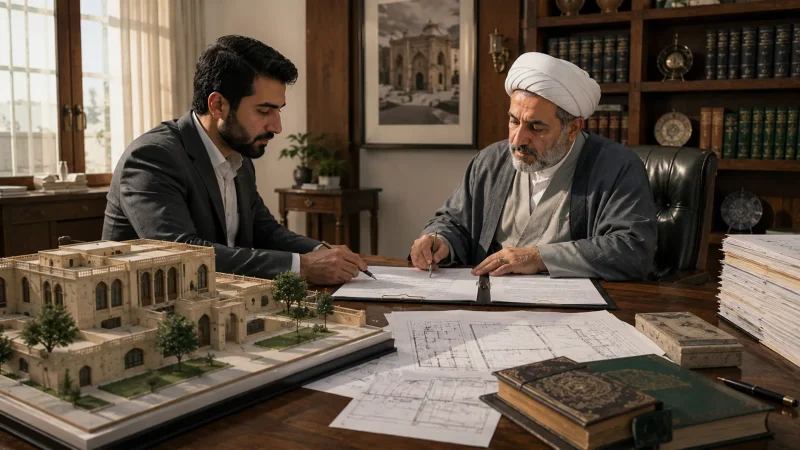 کارشناس اوقاف در حال توضیح اجاره ملک وقفی چیست؟