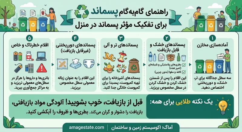 روش تفکیک زباله در مبدأ