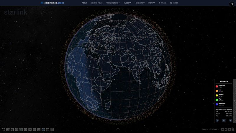 وبسایت satellitemap.space