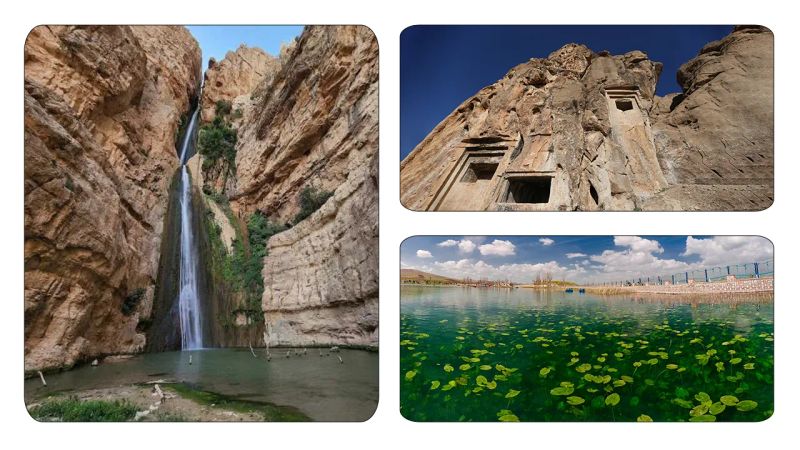 تصویر تعدادی از جاهای دیدنی استان کرمانشاه