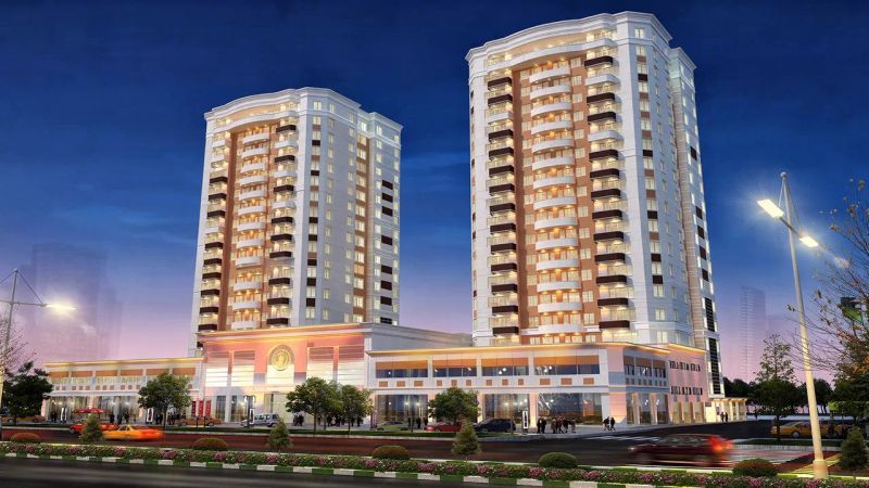 تصویر شبیه ساز پروژه برج های دوقلو روناک در اردبیل