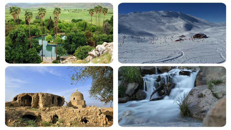 تصویر تعدادی از جاهای دیدنی استان کهگیلویه و بویراحمد