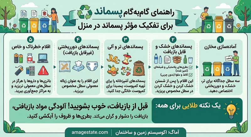 روش تفکیک زباله در مبدأ